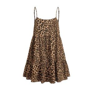 SHEIN Women’s EZWear Leopard/Cheetah Summer Sundress Mini Sleeveless Size 6 (M)